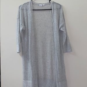 Grey short sleeve cardigan